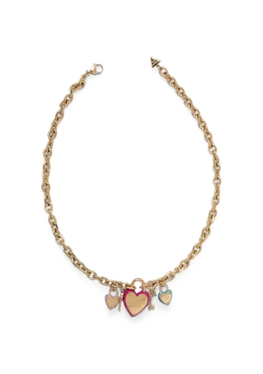GUESS USA All You Need Is Love heart-charm cable-link necklace - Gold