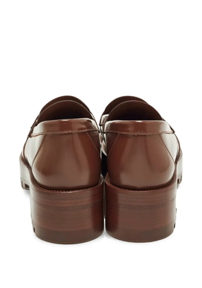 CHANEL Pre-Owned CC platform loafers - Brown