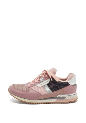 Dolce & Gabbana Pre-Owned straw-panel leather sneakers - Pink