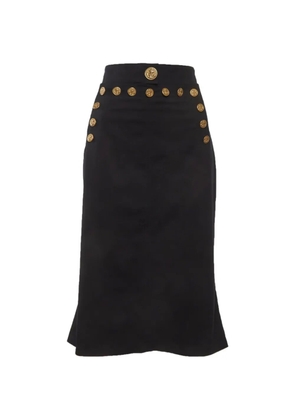Dolce & Gabbana Pre-Owned anchor-button midi skirt - Blue