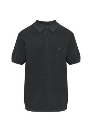 AllSaints Aspen waffle-knit polo shirt - Blue