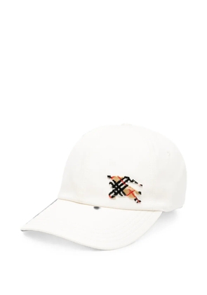 Burberry logo-detail baseball cap - White