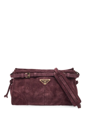 Prada Pre-Owned Bonnie suede shoulder bag - Purple
