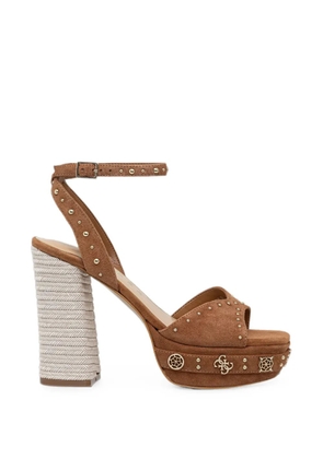 GUESS USA Valice studded platform sandals - Brown