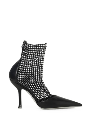 René Caovilla crystal-embellished mesh pumps - Black