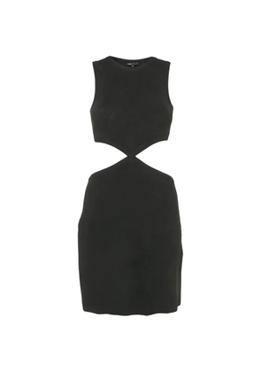 Maje rib-knit open-waist mini dress - Black
