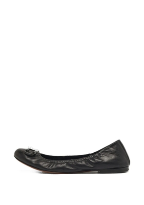 Carolina Herrera Vintage logo-plaque ballet flats - Black