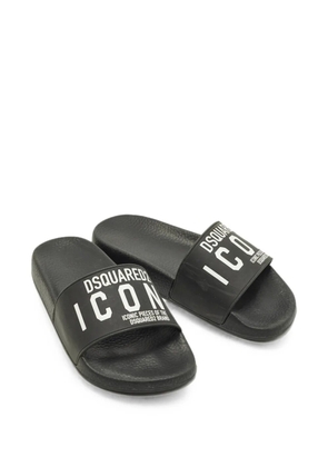 DSQUARED2 Icon logo-print slides - Black