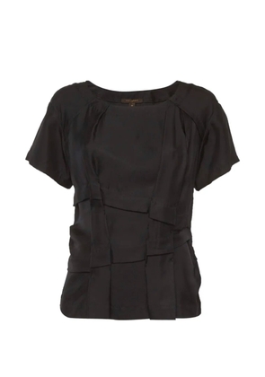 Louis Vuitton Pre-Owned pleated silk blouse - Black