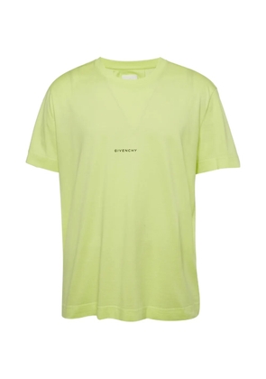 Givenchy Pre-Owned logo-print V-stitch T-shirt - Green