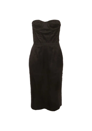 Givenchy Pre-Owned strapless zip-up midi dress - Black