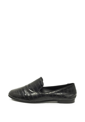Giuseppe Zanotti Vintage croc-embossed smoking slippers - Black