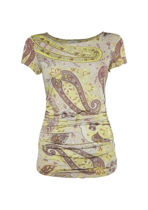 Etro Pre-Owned paisley-print ruched top - Neutrals
