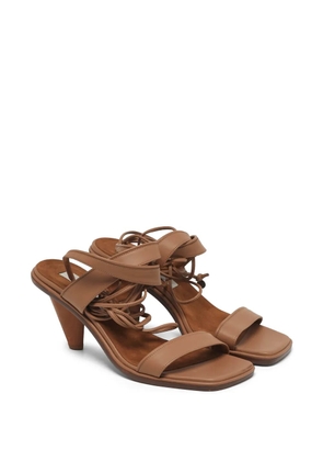 Stella McCartney Pre-Owned faux leather ankle strap sandals - Brown