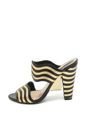 Fendi Pre-Owned Hypnosis leather sandals - Black