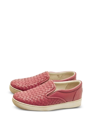 Bottega Veneta Pre-Owned Intrecciato slip-on sneakers - Pink
