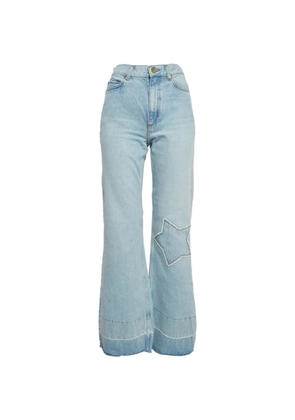 SANDRO Stradivarius star-patch jeans - Blue