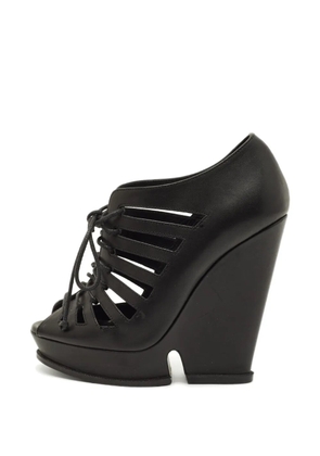 Saint Laurent Pre-Owned Hortense leather ankle boots - Black
