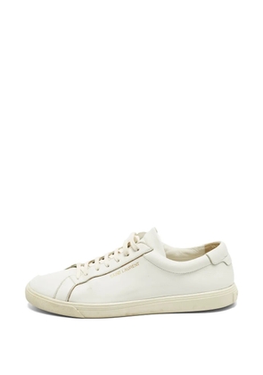 Saint Laurent Pre-Owned Andy lace-up sneakers - White