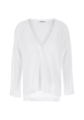 Kangra slit-cuff V-neck cardigan - Neutrals