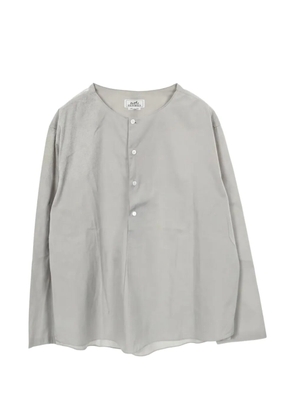 Hermès Pre-Owned cotton pullover shirt - Grey