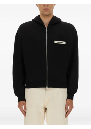 Jacquemus The Gros Grain hooded zip-up sweatshirt - Black