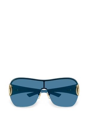 Gucci Eyewear Horsebit oversized-frame sunglasses - Blue