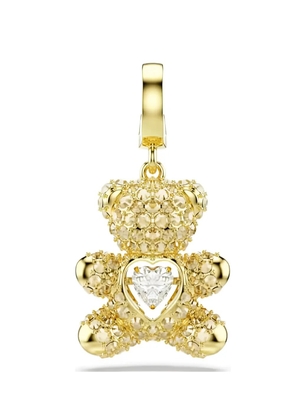 Swarovski Idyllia crystal-embellished teddy-bear charm - Gold