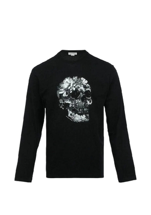 Alexander McQueen Skull floral-print long-sleeve T-shirt - Black