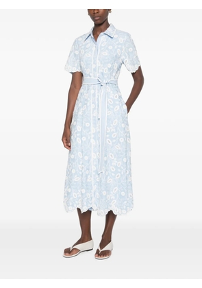 Simkhai Audria eyelet-embroidered midi dress - Blue
