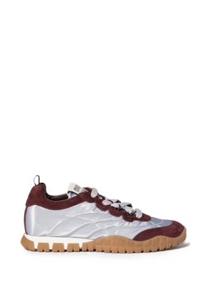 Miu Miu Tyre technical-fabric and suede sneakers - Silver