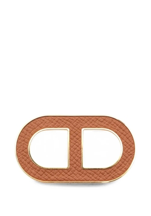 Hermès Pre-Owned 2020s Chaîne d'Ancre Epsom leather brooch - Gold