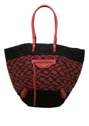 Balenciaga Pre-Owned 2005-2026 Raffia Motocross Classic Panier Basket tote bag - Black