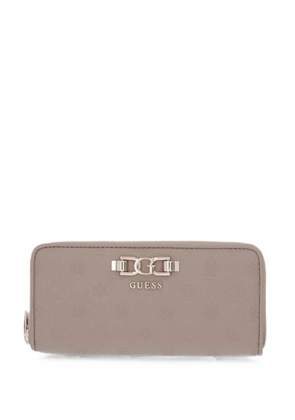 GUESS USA Anise logo-embossed zip-around wallet - Neutrals