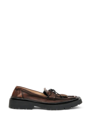 Maison Margiela fringed leather loafers - Brown