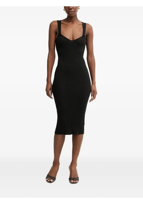 FRACOMINA ribbed-knit sleeveless midi dress - Black