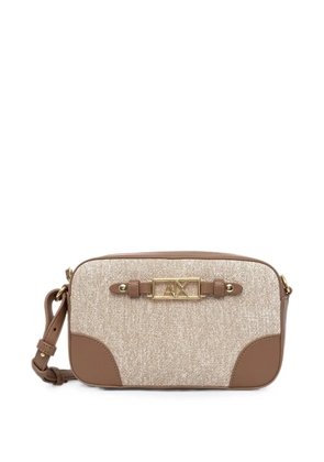Armani Exchange Polly logo-plaque cross body bag - Brown