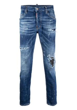 DSQUARED2 distressed slim-cut jeans - Blue