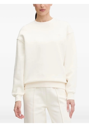 GUESS USA Nat logo-plaque drop-shoulder sweatshirt - Neutrals