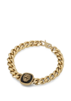 GUESS USA lion-head curb-chain bracelet - Gold