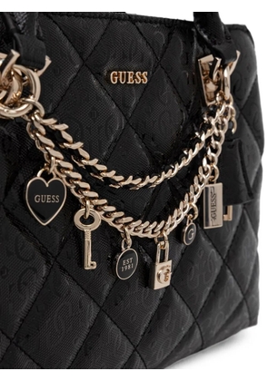 GUESS USA Libby quilted charm-detail tote bag - Black