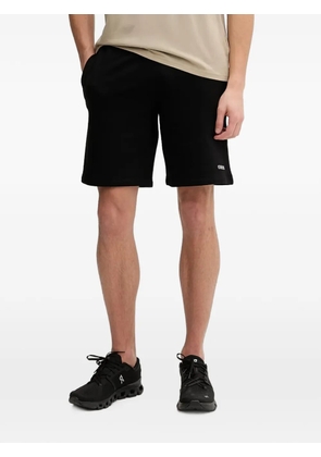 GUESS USA logo-plaque drawstring shorts - Black