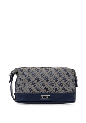 GUESS USA Boston logo-print wash bag - Blue