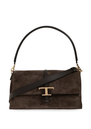 Tod's T Timeless suede shoulder bag - Brown