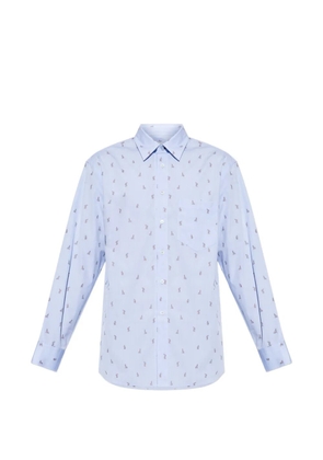 Paul Smith rabbit-print long-sleeve shirt - Blue