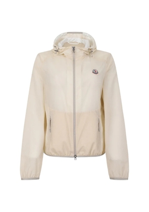 Moncler Edasic logo-patch hooded jacket - Neutrals