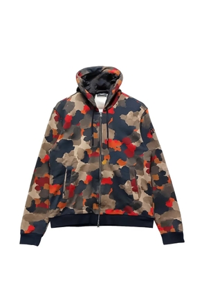 Herno camouflage-print zip-up hoodie - Blue