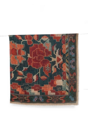 Pierre-Louis Mascia floral-print frayed scarf - Blue
