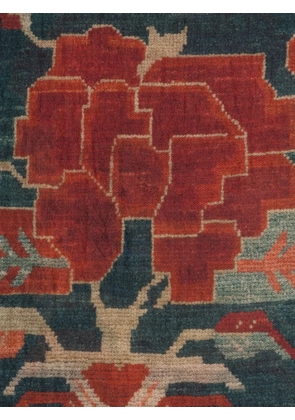 Pierre-Louis Mascia floral-print frayed scarf - Blue