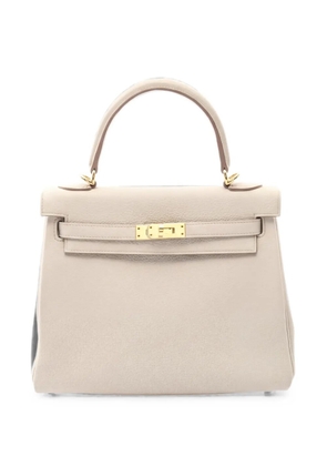 Hermès Pre-Owned 2022 Kelly 25 Betton gold hardware leather tote bag - Neutrals